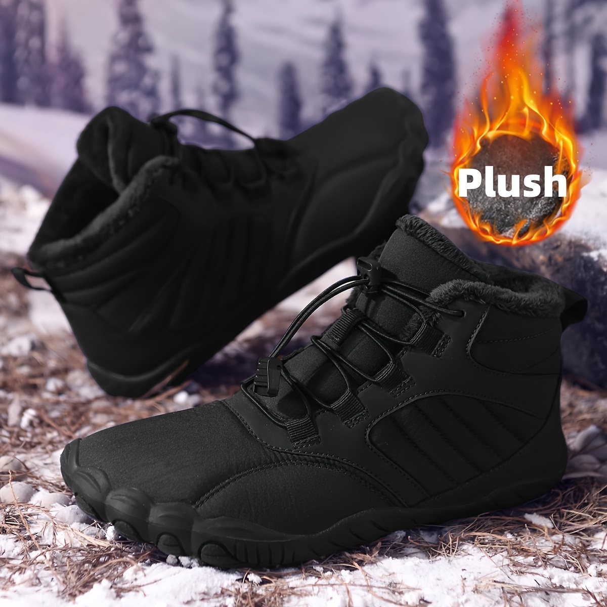 Minimalist Barefoot Shoe - Unisex Kışlık Polar Astarlı Yalınayak Kar