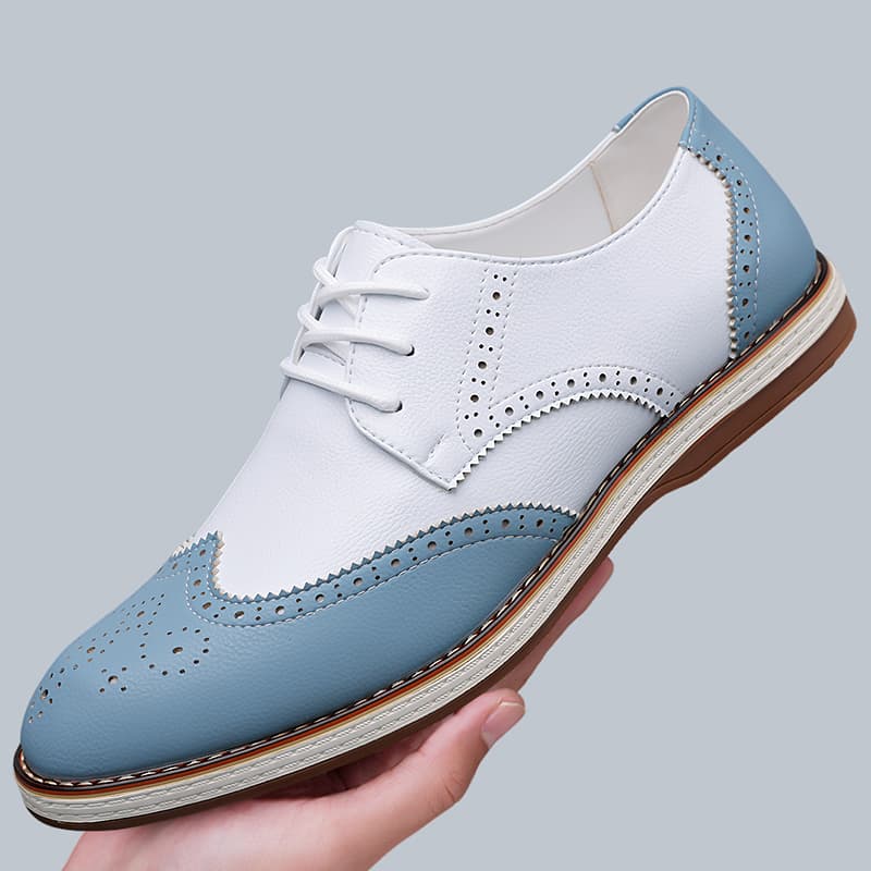 Men'S Shoes Hey Dude - Erkek Beyaz Mavi İki Renkli Brogue