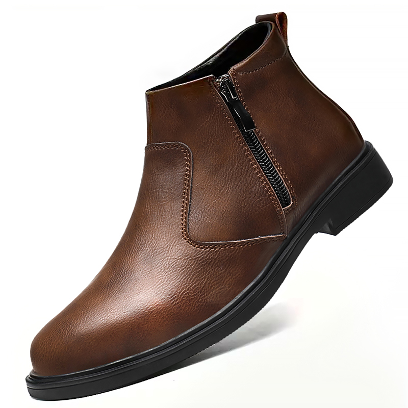 Men'S Shoes Zipper - Sonbahar ve Kış Yeni Erkek Yüksek