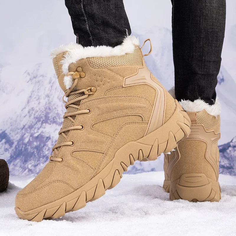 Men'S Shoes Zipper - Erkekler kış taktik bot bağcıklı askeri