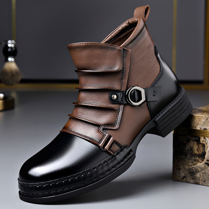 Sonbahar Kış Retro yarım çizme - Men'S Shoes Zipper incelemesi ve fiyatı