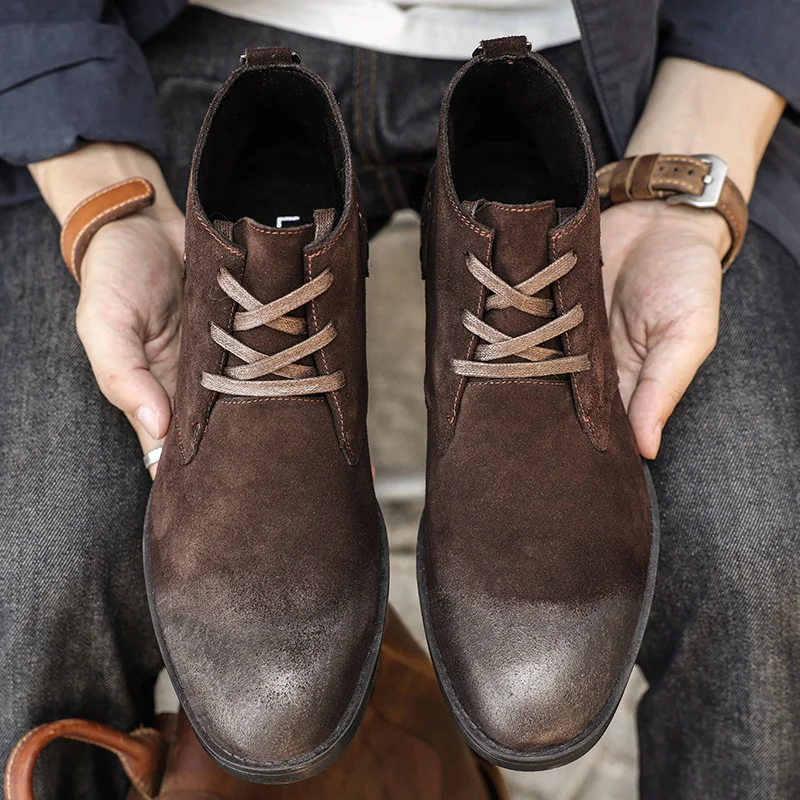 Yeni İnek Derisi Süet Bilek Bo - Men'S Shoes Zipper incelemesi ve fiyatı