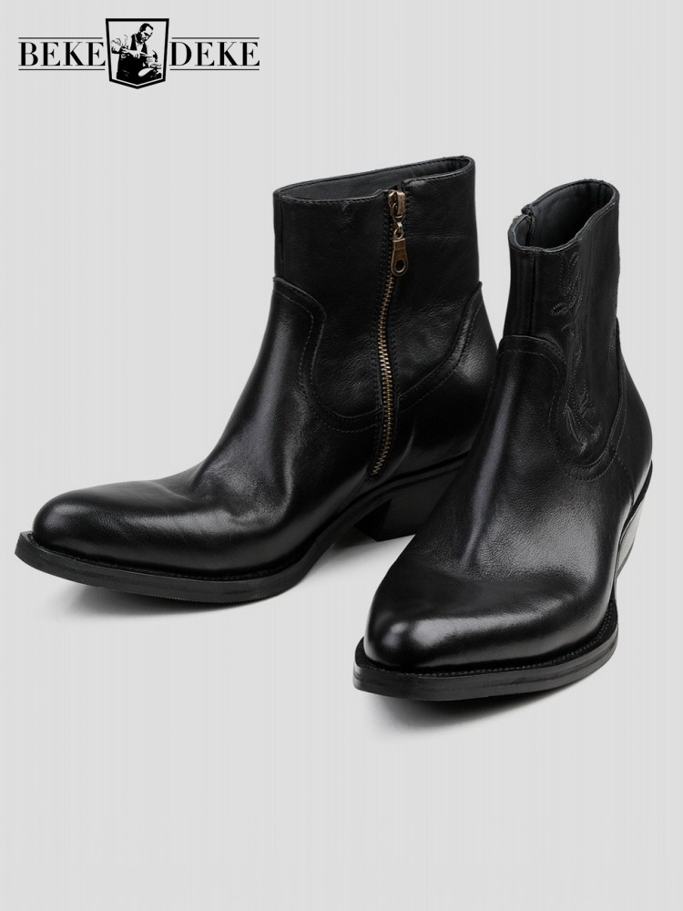 Yeni Erkek Fermuarlı Sığır Der - Men'S Shoes Zipper incelemesi ve fiyatı