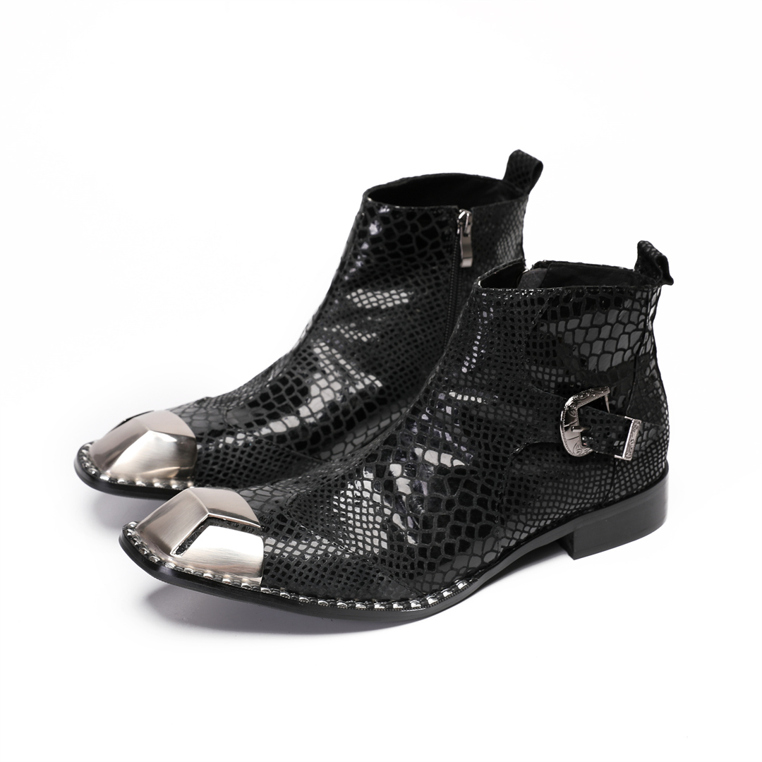 İngiliz siyah inek deri erkek  - Men'S Shoes Zipper incelemesi ve fiyatı