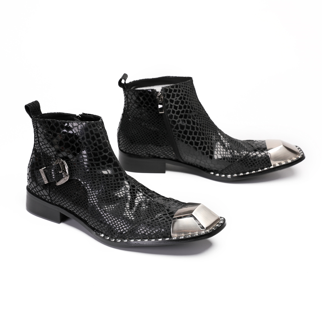 İngiliz siyah inek deri erkek  - Men'S Shoes Zipper incelemesi ve fiyatı
