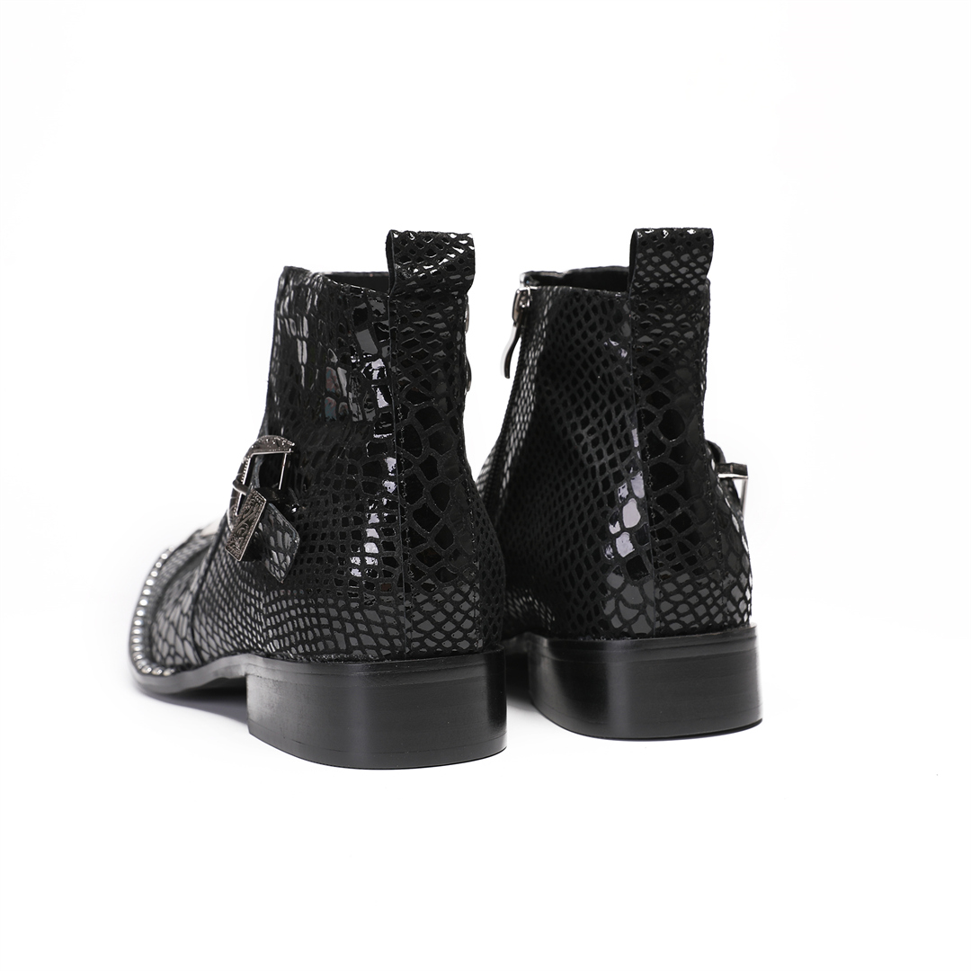 İngiliz siyah inek deri erkek  - Men'S Shoes Zipper incelemesi ve fiyatı